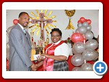 Principal Michael Culmer with Honour Roll Student, Lakeitra Thompson (Deputy Head Girl) of the NEHS Class of 2016 -490A3433